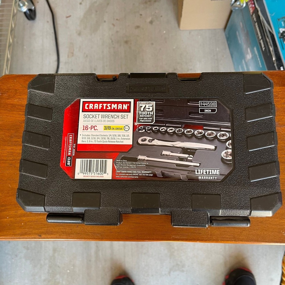 Craftsman 16-Pc. 3/8-in. Drive Socket Wrench Set with 75-Tooth Ratchet